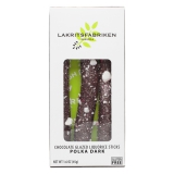 Lakritsfabriken - Salzige Lakritzstangen in Bitterschokolade mit geraspelter Zuckerstange